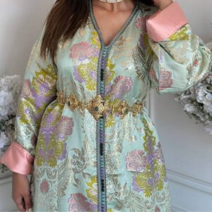 Maison Beldi Caftan Ghita Pastel Blue